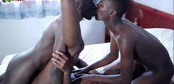  African Twink Getting Fuck In The Ass While Sucking